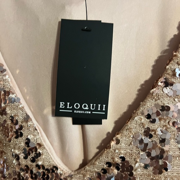 Eloquii NWT Sequin Blush Long Sleeve Dress - Picture 6 of 11